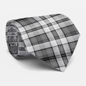 Black and White Plaid Custom Necktie ネクタイ (ロール)