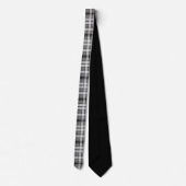 Black and White Plaid Custom Necktie ネクタイ (裏面)
