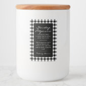 Black and White Plaid Simmer Pot Kit Label フードラベル (正面)