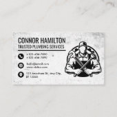 Black and White Plumber Illustration 名刺 (正面)