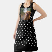 Black and white polka dot Dog pic エプロン (インサイチュ)