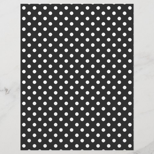 Black and White Polka Dot Pattern チラシ (正面)