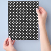 Black and White Polka Dot Pattern チラシ (手)