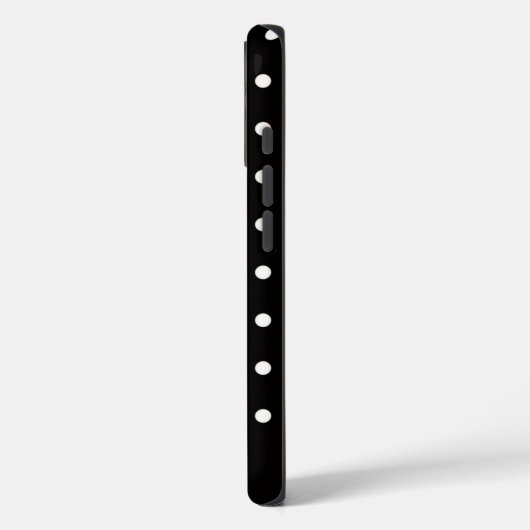Black and White Polka Dot Personalized Name  Case-Mate iPhoneケース (裏面 / 左)