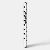 Black and White Polka Dot Personalized Name Case-Mate iPhoneケース (裏面 / 左)