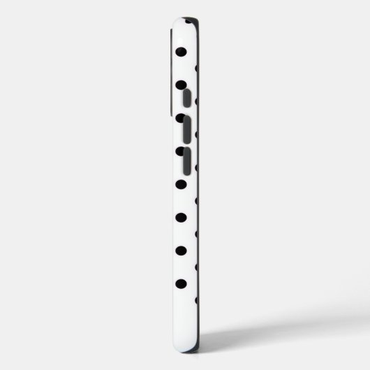 Black and White Polka Dot Personalized Name Case-Mate iPhoneケース (裏面 / 左)