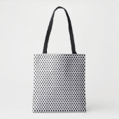 Black and White Polka Dot Print Dots トートバッグ (正面)