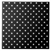 Black and white Polka Dots タイル (正面)