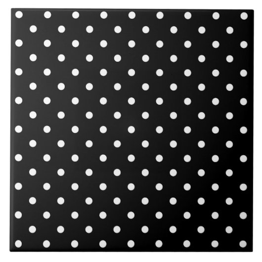 Black and white Polka Dots タイル (正面)