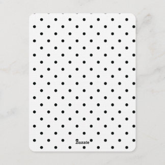 Black and White Polka dots wedding Invitation 招待状