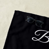 Black and white portrait of beautiful woman art ビーチタオル (インサイチュ)