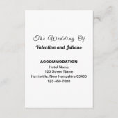 Black and White Portrait Wedding Accommodation エンクロージャーカード (正面)