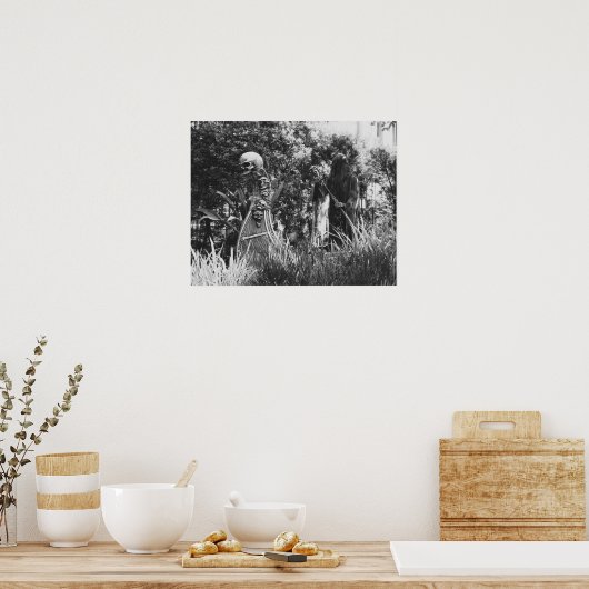 Black and White Poster Charon Ferryman thru Styx ポスター (キッチン)