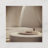 Black and White QR Code Interior Designer スクエア名刺 (裏面)