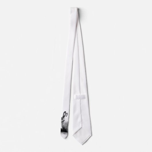 Black and White Rabbit Tie ネクタイ (裏面)