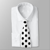 Black and White Racing Silks Polka Dot Derby ネクタイ (タイ)