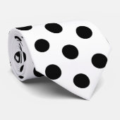 Black and White Racing Silks Polka Dot Derby ネクタイ (ロール)