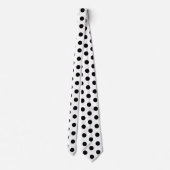 Black and White Racing Silks Polka Dot Derby ネクタイ (裏面)
