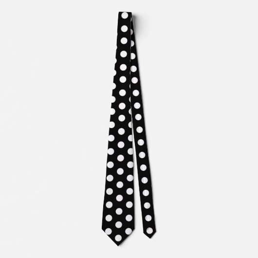 Black and White Racing Silks Polka Dot Derby Day ネクタイ (正面)