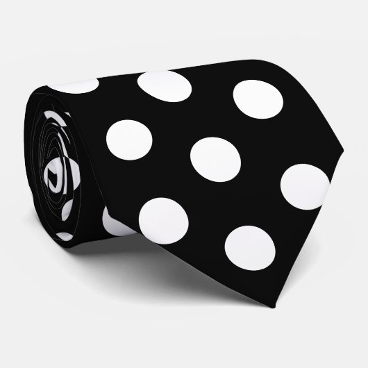Black and White Racing Silks Polka Dot Derby Day ネクタイ (ロール)