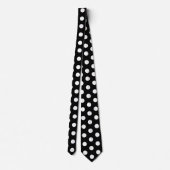 Black and White Racing Silks Polka Dot Derby Day ネクタイ (裏面)