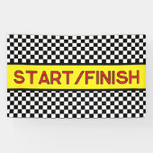 Black and white Racing START finish Line Banner 横断幕 (横)