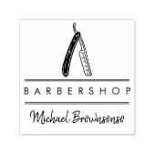 Black and White Razor Barber セルフインキングスタンプ (デザイン)
