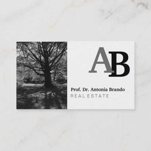 Black and White Real Estate or Photography  名刺 (裏面)