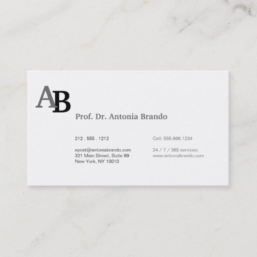 Black and White Real Estate or Photography  名刺 (正面)