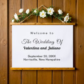 Black and White Rectangle Wedding Hanging Tapestry 吊り下げ型タペストリー