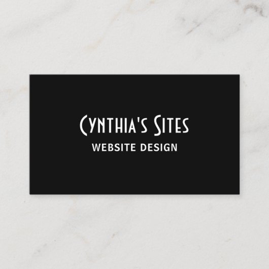 Black and White Retro Bold 名刺 (正面)