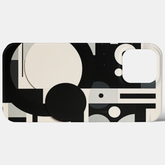 Black and White Retro Iphone case Case-Mate iPhoneケース (裏面 (横))