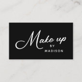 Black and White Retro Script Makeup 名刺 (正面)