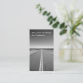 Black and White Road Photography - Business Card 名刺 (スタンド正面)