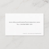 Black and White Road Photography - Business Card 名刺 (裏面)