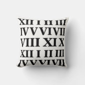 Black and White Roman Numeral  クッション (正面)