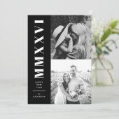 Black and White Roman Numerals Two Photo シーズンカード (スタンド正面)