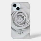 Black and White Rose flower Phone case Case-Mate iPhoneケース (裏面)