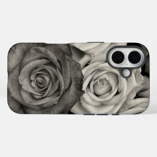 Black and White Roses Case-Mate iPhoneケース (裏面 (横))
