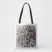 Black and white round abstract art design tote bag トートバッグ (正面)
