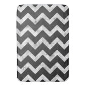 Black and white Rustic Chevron pattern バスマット (正面縦)