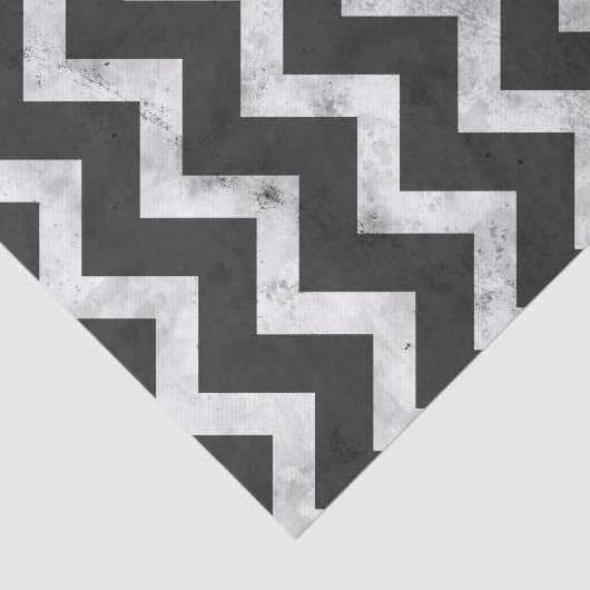Black and white Rustic Chevron pattern 薄葉紙 (詳細)