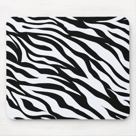 Black and White Safari Theme Zebra Animal Print マウスパッド (正面)