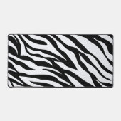 Black and White Safari Zebra Animal Print Desk Mat デスクマット (正面)