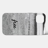 Black and White Sand Beach Case-Mate iPhone Case iPhoneケース (裏面 (横))