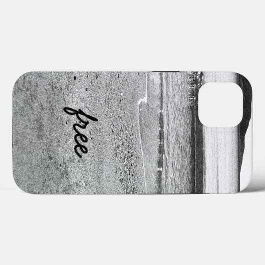Black and White Sand Beach Case-Mate iPhone Case iPhoneケース (裏面 (横))