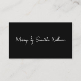 Black and White Script Photo Makeup Business Card 名刺