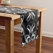 Black and white seamless pattern on  table runner ミディアムテーブルランナー (インサイチュ)