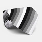 Black and white shadow stripes ネクタイ (ロール)