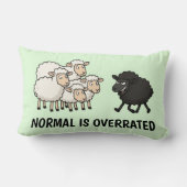 Black and White Sheep ランバークッション (裏面)